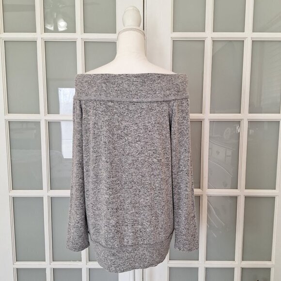 Gibson x Living in Yellow Mary Fleece Off the Shoulder Top - Picture 4 of 12